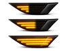 Iluminação dos piscas laterais dinâmicos pretos LED para Porsche Cayman (981)