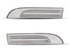 Vista frontal dos piscas laterais sequenciais LED para Porsche Panamera - Cor transparente