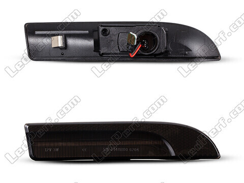 Conector dos piscas laterais dinâmicos pretos fumados LED para Porsche Panamera