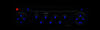 LED Autorrádio azul Clio 3
