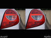LED Piscas traseiros Renault Clio 3 antes e depois