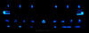 LED Autorrádio Cabasse azul Renault Megane 2