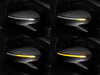 Diferentes etapas do desfile de luz dos Piscas dinâmicos Osram LEDriving® para retrovisores de Seat Ibiza V