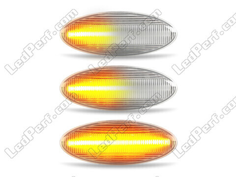 Iluminação dos piscas laterais sequenciais transparentes LED para Toyota Auris MK1