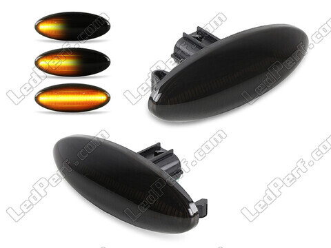 Piscas laterais dinâmicos LED para Toyota Auris MK1 - Versão preta fumada