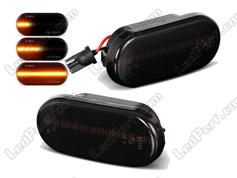 Piscas laterais dinâmicos LED para Volkswagen Bora - Versão preta fumada