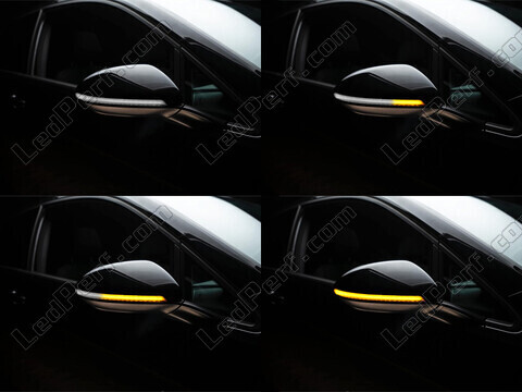 Volkswagen Golf 7 vista de frente equipada com os piscas dinâmicos Osram LEDriving® para retrovisores