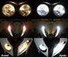 LED Luzes de presença (mínimos) branco xénon Aprilia Leonardo 125 / 150 antes e depois