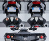 LED Piscas traseiros Aprilia MX SuperMotard 125 antes e depois