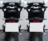 Comparativo antes e depois da instalação Piscas LED dinâmicos + luzes de stop para BMW Motorrad C 650 Sport