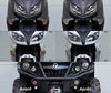 LED Piscas dianteiros Harley-Davidson Blackline 1584 - 1690 antes e depois