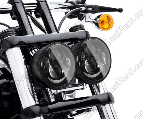 Faróis LED para Harley-Davidson Fat Bob 1690 - Ópticas de moto redondas homologadas