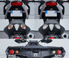 LED Piscas traseiros Harley-Davidson Super Glide Custom 1584 antes e depois
