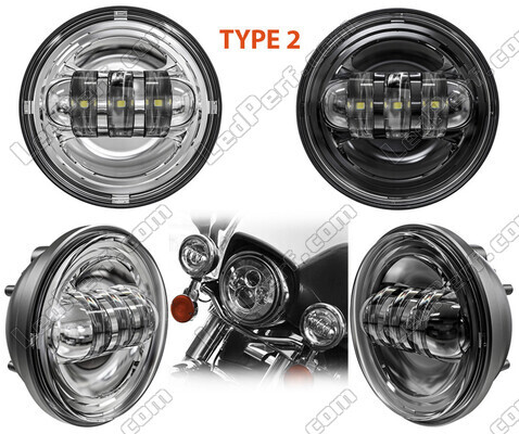 Ópticas LED para faróis auxiliares de Indian Motorcycle Chief deluxe deluxe / vintage / roadmaster 1720 (2009 - 2013)