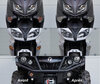 LED Piscas dianteiros Indian Motorcycle Scout 1133 (2015 - 2023) antes e depois