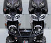 LED Piscas dianteiros Kawasaki GTR 1400 antes e depois