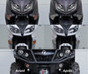 LED Piscas dianteiros Kawasaki Ninja 400 antes e depois