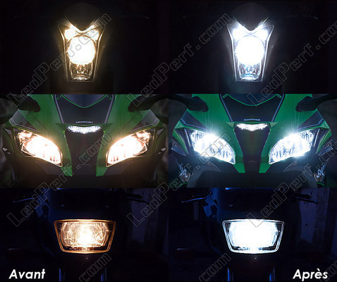 LED Luzes de cruzamento/médios e de estrada/máximos LED Kawasaki Ninja ZX-6R 636 (2005 - 2006)
