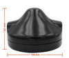 Dimensões Farol redondo preto para ótica full LED de Moto-Guzzi Audace 1400