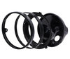 Farol redondo preto para ótica full LED de Moto-Guzzi Audace 1400, montagem das peças