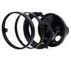 Farol redondo preto para ótica full LED de Moto-Guzzi Bellagio 940, montagem das peças