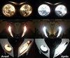 LED Luzes de presença (mínimos) branco xénon Triumph Bonneville Bobber antes e depois