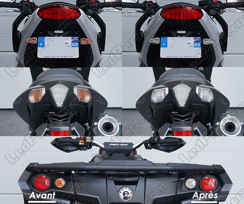 LED Piscas traseiros Yamaha X-Max 125 (2018 - 2022) antes e depois