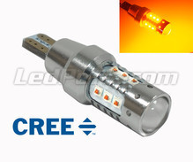 Lâmpada T15 WY16W a 16 LEDs CREE - Alta potência - Laranja
