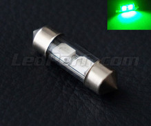 Lâmpada festoon 31mm a LEDs verdes - C3W