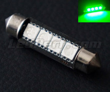 Lâmpada festoon 42mm a LEDs verdes -  (C10W)