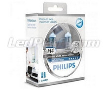 Pack de 2 Lâmpadas H4 Philips WhiteVision + 2  W5W WhiteVision (Novo!)