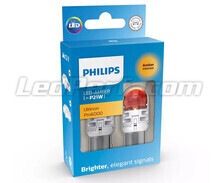 2x lâmpadas LED Philips PY21W Ultinon PRO6000 - Laranja - BAU15S - 11498AU60X2