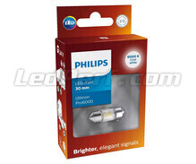 Lâmpada festoon LED C3W 30mm Philips Ultinon Pro6000 Branco Frio 6000K - 24844CU60X1 - 24V