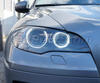 Pack Angel Eyes H8 de LEDs (branco puro 6000K) para BMW X5 (E70) - MTEC V3.0