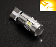 Lâmpada T10 Magnifier a 6 LEDs SG Alta potência + Lupa Laranjas Casquilho WY5W